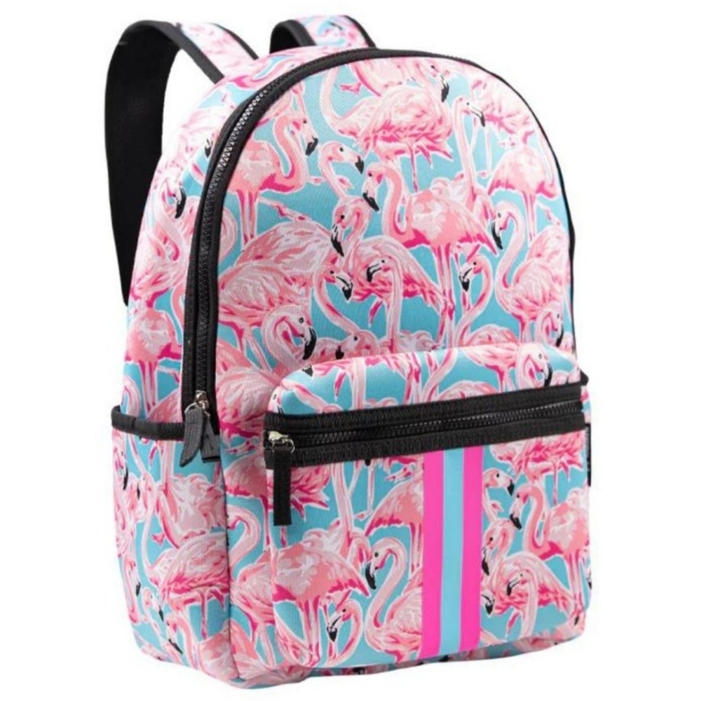 SIMPLY SOUTHERN Flamingo Print Neoprene Backpack NWT